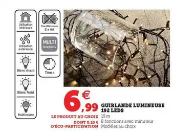 Hyper U Guirlande Lumineuse 192 Leds offre