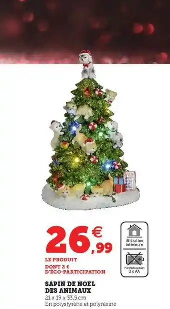 Hyper U Sapin De Noël Des Animaux offre