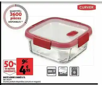 Auchan Boîte Verre Carré 0.7 L Curver offre