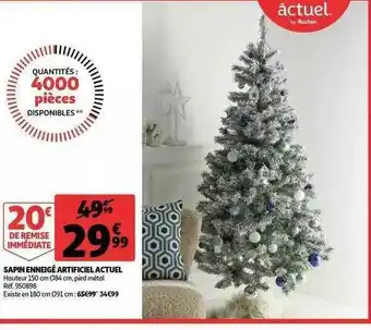 Auchan Sapin Enneigé Artificiel Actuel offre