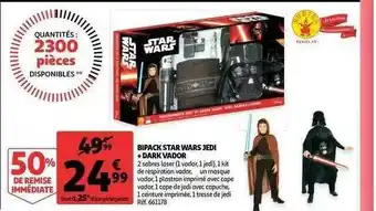 Auchan Bipack Star Wars Jedi + Dark Vador offre