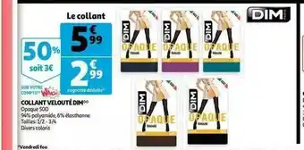 Auchan Collant Velouté Dim offre