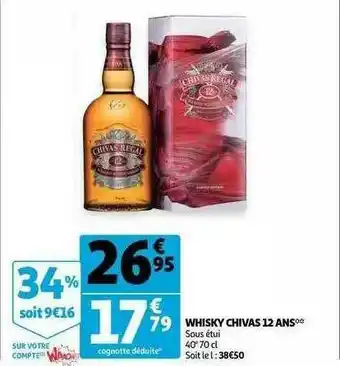 Auchan Whisky Chivas 12 Ans offre