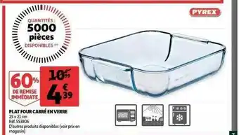 Auchan Plat Four Carré En Verre Pyrex offre