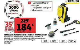Auchan Nettoyeur Haute Pression K4 Compact Um Car Kärcher offre