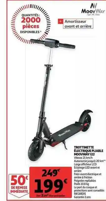 Auchan Trottinette électrique Pliable Moovway I22 offre