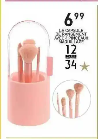 La Capsule De Rangement Avec 4 Pinceaux Maquillage