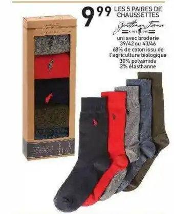 Stokomani Les 5 Paires De Chaussettes offre