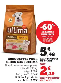 Bi1 Croquettes pour chien mini ultima offre