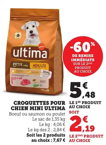 Bi1 Croquettes pour chien mini ultima offre