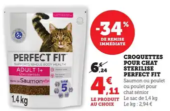 Bi1 Croquettes pour chat sterilise perfect fit offre