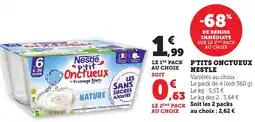 Bi1 P'tits onctueux nestle offre