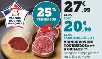 Bi1 Viande bovine tournedos a griller offre