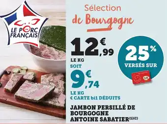 Bi1 Jambon persillé de bourgogne antoine sabatier offre