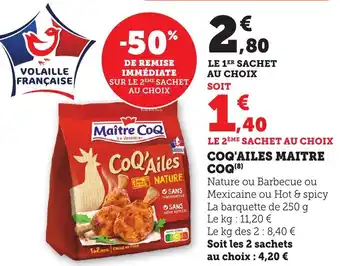 Bi1 Coq'ailes maitre coq offre