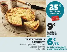 Bi1 Tarte crumble 6 parts offre