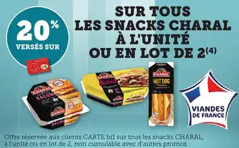 Bi1 Sur tous les snacks charal à l'unité ou en lot de 2 offre