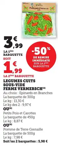 Bi1 Legumes cuits sous-vide ferme vermersch offre