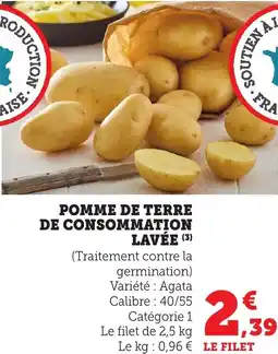 Bi1 Pomme de terre de consommation lavée offre