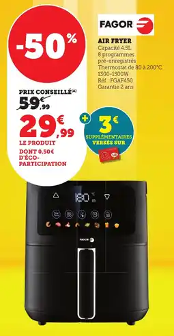 Bi1 Fagor air fryer offre