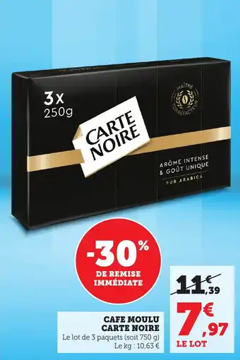 Bi1 Cafe moulu carte noire offre