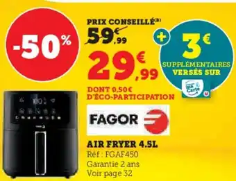 Hyper U Fagor air fryer offre