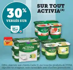 Hyper U Sur tout activia offre