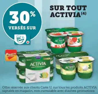 Hyper U Sur tout activia offre