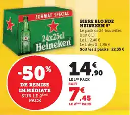 Hyper U Biere blonde heineken 5° offre