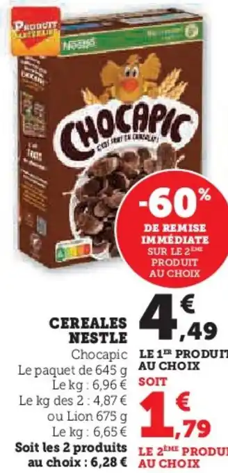 Hyper U Cereales nestle offre