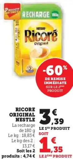 Hyper U Ricore original nestle offre