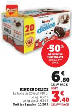 Hyper U Kinder delice offre