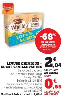 Hyper U Levure chimique + sucre vanille vahine offre