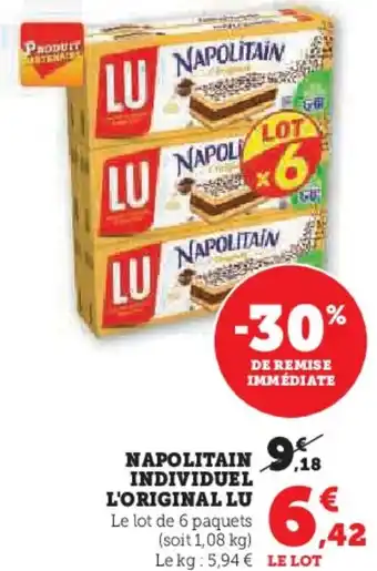 Hyper U Napolitain individuel l'original lu offre