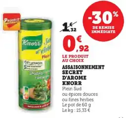 Hyper U Assaisonnement secret d'arome knorr offre