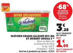 Hyper U Matiere grasse allegee 50% mg st hubert omega 3 offre