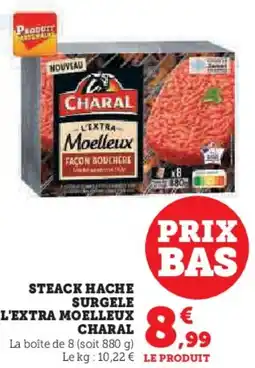 Hyper U Steack hache surgele l'extra moelleux charal offre