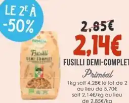 Naturalia PRIMEAL Fusilli demi-complet offre