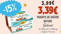 Naturalia GABORIT Yaourts de chèvre nature offre