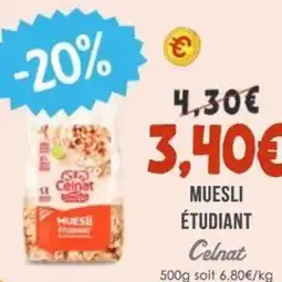 Naturalia CELNAT Muesli étudiant offre