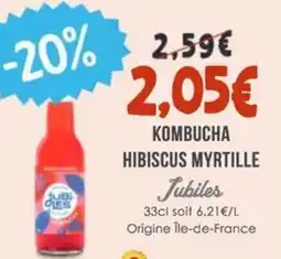 Naturalia JUBILER Kombucha hibiscus myrtille offre