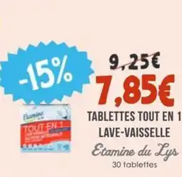 Naturalia ETAMINE DU LYS Tablettes tout en 1 lave-vaisselle offre