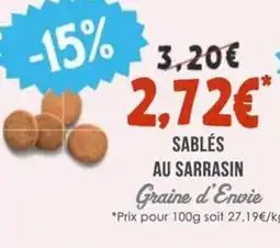 Naturalia GRAINE D'ENVIE Sablés au sarrasin offre