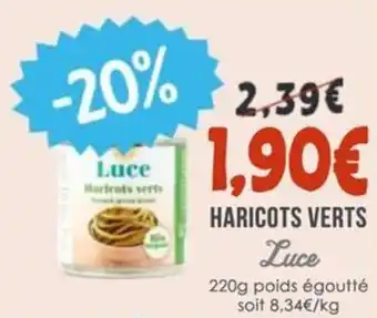 Naturalia LUCE aricots verts offre