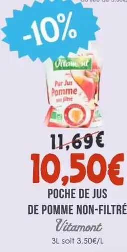 Naturalia VITAMONT Poche de jus de pomme non-filtré offre