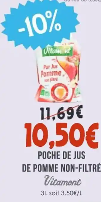 Naturalia VITAMONT Poche de jus de pomme non-filtré offre