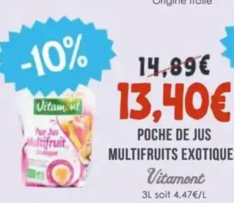 Naturalia VITAMONT Poche de jus multifruits exotiques offre