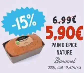 Naturalia BARAMEL Pain d'épice nature offre