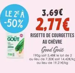 Naturalia GOOD GOUT Risotto de courgettes au chèvre offre