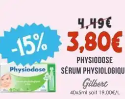 Naturalia GILBERT Physiodose sérum physiologique offre